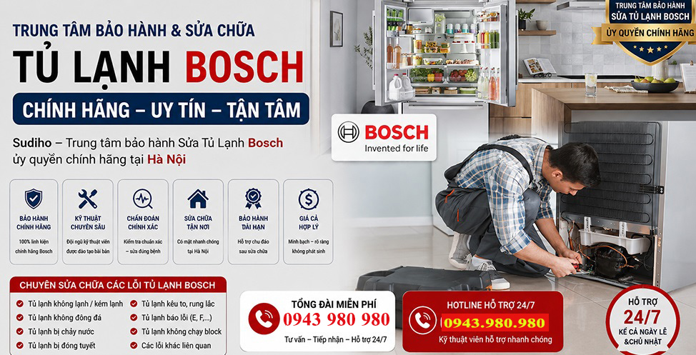 BẢNG GIÁ SỬA TỦ LẠNH BOSCH TẠI HÀ NỘI